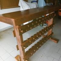 Mobile portabottiglie legno massello 