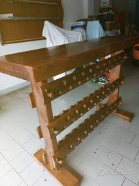 Mobile portabottiglie legno massello 