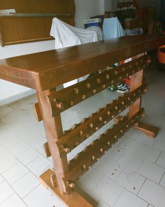 Mobile portabottiglie legno massello 