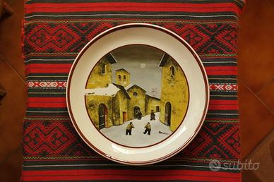 Piatto decorativo in ceramica