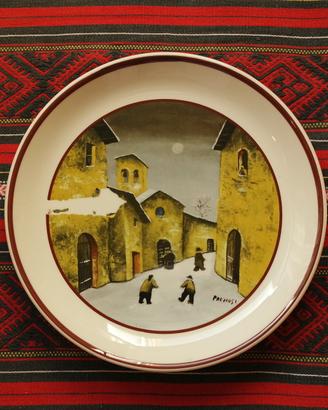 Piatto decorativo in ceramica