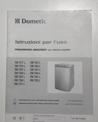 Manuale Frigo trivalente Dometic Ita/Eng