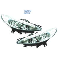 FARI PEUGEOT 207 06-12 LUCE DIURNA A LED FONDO CRO