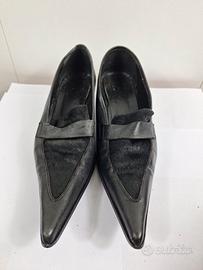 Scarpe con Tacco Medio a Punta Nere 38 donna