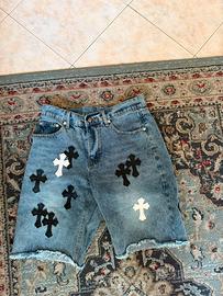 Jeans corti Chrome Hearts