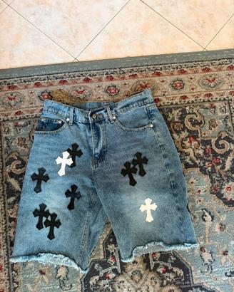 Jeans corti Chrome Hearts