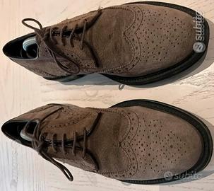 Scarpe camoscio tortora