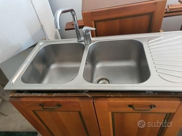 lavello 2 pozzi con miscelatore incluso