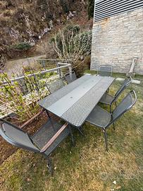 Set tavolo e sedie da esterno