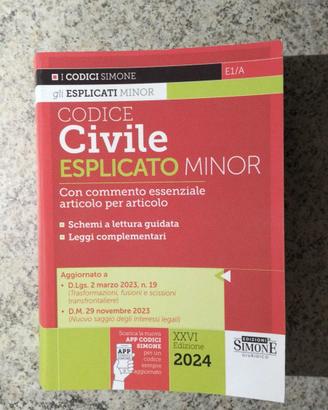 Codice Civile espl. Minor ed. 2024