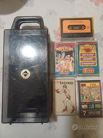 Lotto giochi Commodore 64 e portacassette