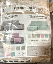 Copridivano beige con chaise longue a dx