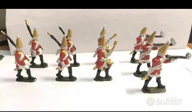 Lotto 9 soldatini in piombo 1500-1700 - Inglesi 