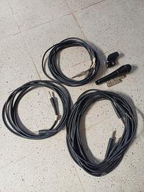 Lotto Attrezzatura Audio – Microfono + Cavi Jack e