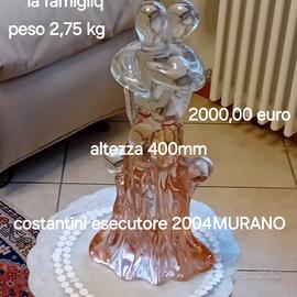 "  la Famiglia" scultura Murano