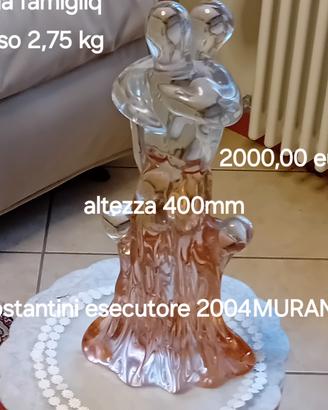 "  la Famiglia" scultura Murano