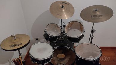 SET COMPLETO BATTERIA ACUSTICA TAMBURO ASH
