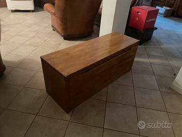 Cassapanca in abete porta legna