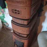Stufa a legna in terracotta e ghisa  Forli vintage