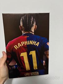 Quadro su tela Raphinha Barcelona 20x30