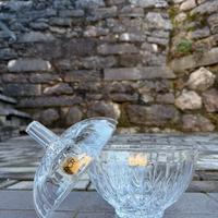 Vaso vintage in cristallo al piombo 24%