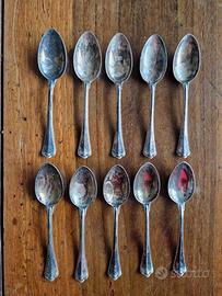 10 Cucchiaini Antichi Argento 800 Clementi Wilkens