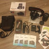 Reflex Canon EOS 500D con accessori teleobiettivo 