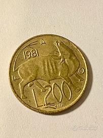 Moneta 200 Lire San Marino 1981 (FAO)