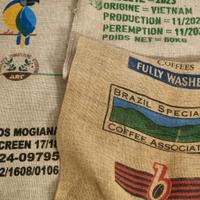 Sacchi caffè di iuta grandi