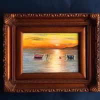 Quadro con cornice in legno 