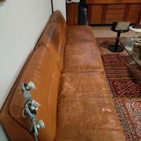 DIVANO VINTAGE COMPONIBILE VERA PELLE ANNI 70'