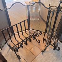 Parascintille, alare portalegna e attrezzi camino