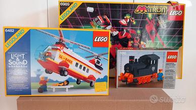 Lotto di 3 set LEGO vintage (M:Tron, Town, Treni)