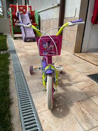 Bici di bambina originale Disnay Minnie 12 pollici