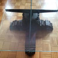 Tavolo da Salotto con piano in cristallo