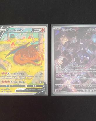 Lotto Carte Pokémon - Charizard e Mewtwo