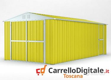 Box garage auto in Acciaio 327x611cm 19mq giallo