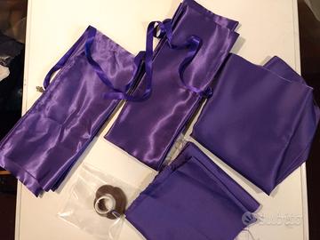 2 Foderi in Raso Viola per Katana o Bokken Tsuba