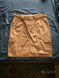Gonna corta marroncino 42-44 cotone