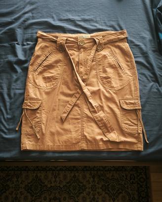 Gonna corta marroncino 42-44 cotone