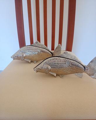 Carpa antica placcato argento, anni 70 