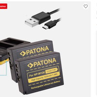 2 batterie Fuji NP-W126 e Caricatore PATONA