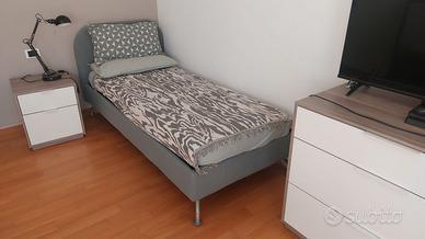 Letto singolo con contenitore