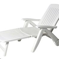 lettino in plastica pieghevole bianco 