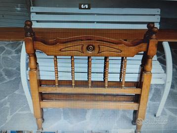 LETTO DI LEGNO SINGOLO VINTAGE