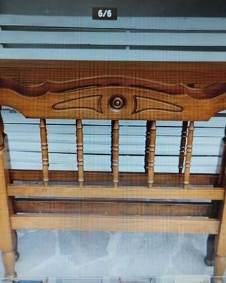 LETTO DI LEGNO SINGOLO VINTAGE