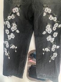 Jeans uomo fiori
