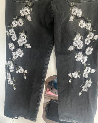 Jeans uomo fiori