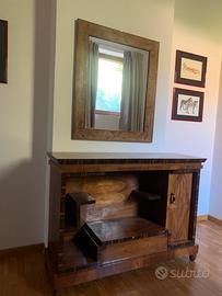 Mobile vintage in legno stile Art Deco-credenza d’
