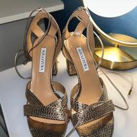 Aquazzura ari 85 metallic  leather